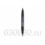 Двойной Жидкий карандаш-подводка для глаз NYX "Double Eyliner TWC TIMER"