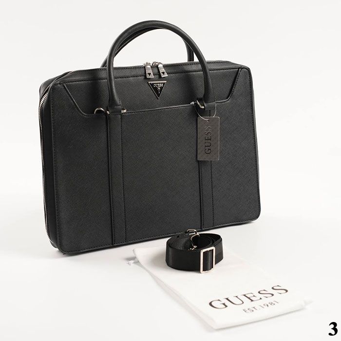 Сумка мужская "Gues*" Эко кожа ЛЮКС (38/28см)