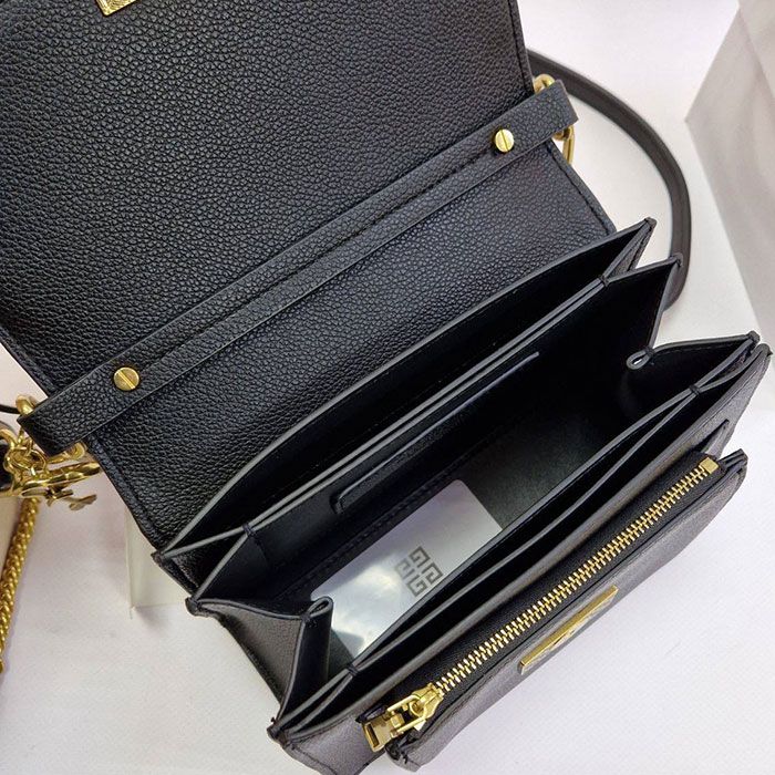 Сумка черная "GIVE*CHY" Эко-кожа (размеры в ассортименте)