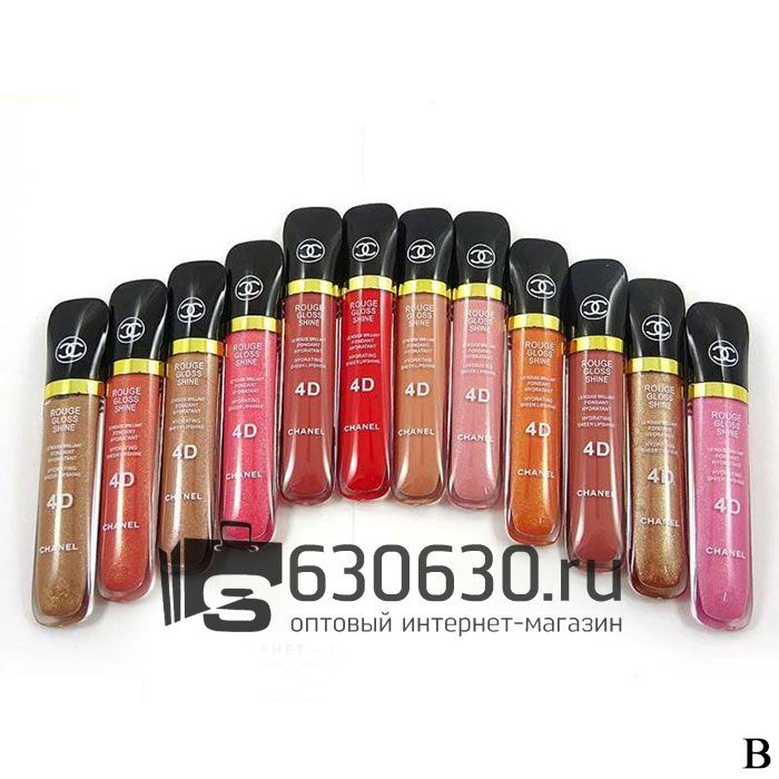 Блеск для губ Chanel "Rouge Gloss Shine Lip Gloss 4D" 1упак.*12шт