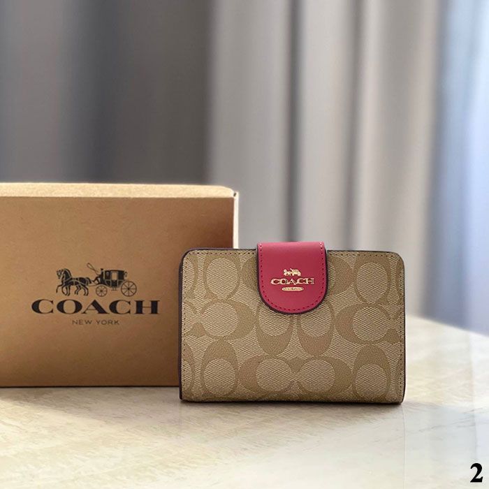 Кошелёк "C*ach" Натуральная кожа ЛЮКС (13/9см)