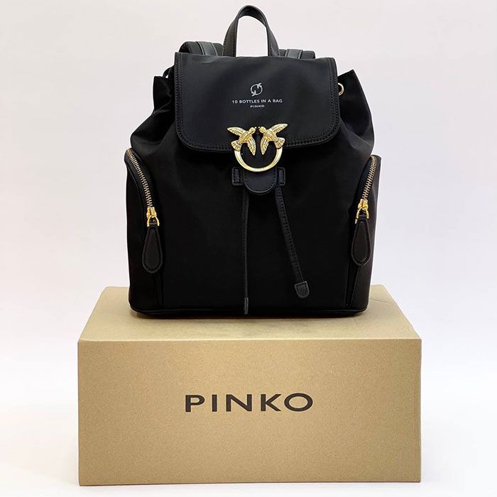 Рюкзак "Pi*ko" Нейлон+Натуральная Кожа ЛЮКС, с чипом NFC (28/27см)