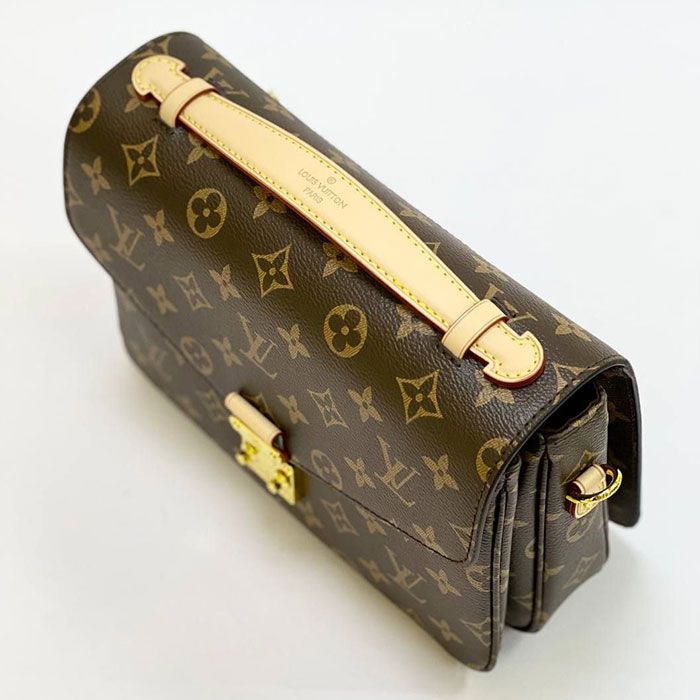 Сумка Lo*is Vu*tton Натуральная кожа + Канва ЛЮКС (25/19/7см)