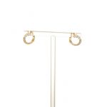 Серьги" Круглые "маленькие с камнями 