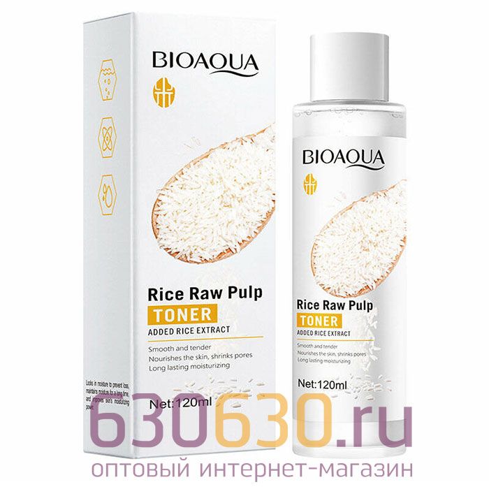 Тонер BIOAQUA с экстрактом Риса "Rice Raw Pulp TONER" 120 ml