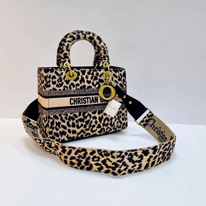 Сумка "C*risti*n D*or" Ткань+Эко кожа (25/20 см)