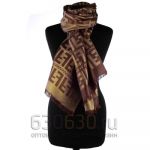 Палантин 3D Fendi Двухсторонний (Красно-Коричневый/Золотистый)