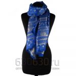 Палантин 3D Louis Vuitton Двухсторонний (Темно-Голубой/Золотистый)