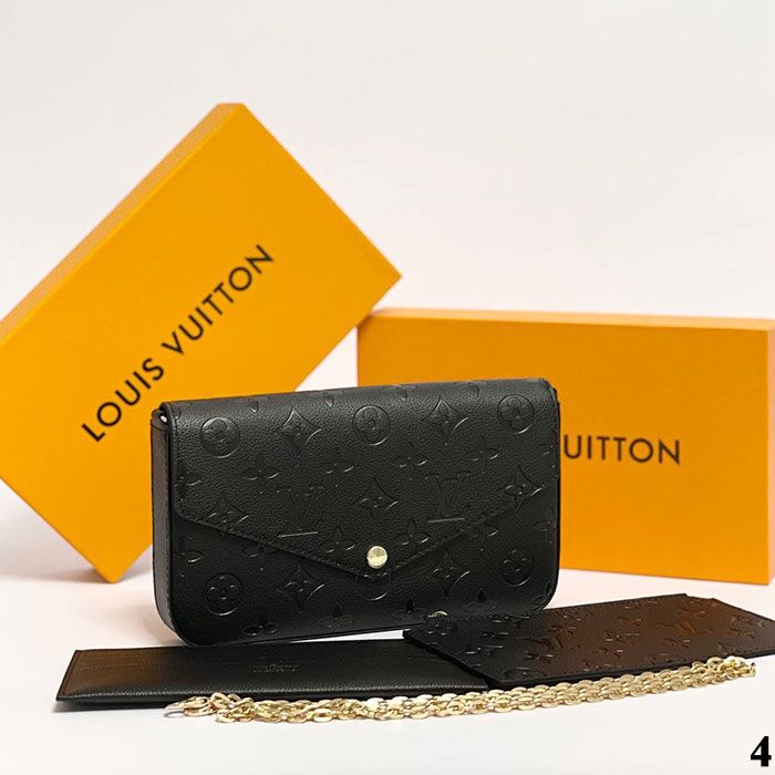 Сумка-клатч 3 в 1 "Lo*is Vui*ton" Натуральная Кожа+Канва ЛЮКС (21/12см)