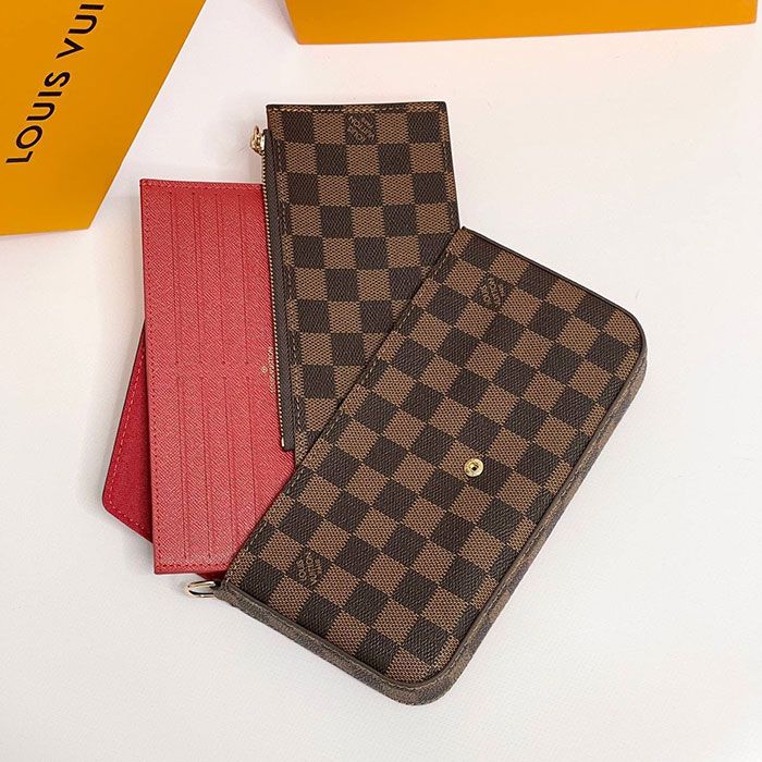 Сумка-клатч 3 в 1 "Lo*is Vui*ton" Натуральная Кожа+Канва ЛЮКС (21/12см)