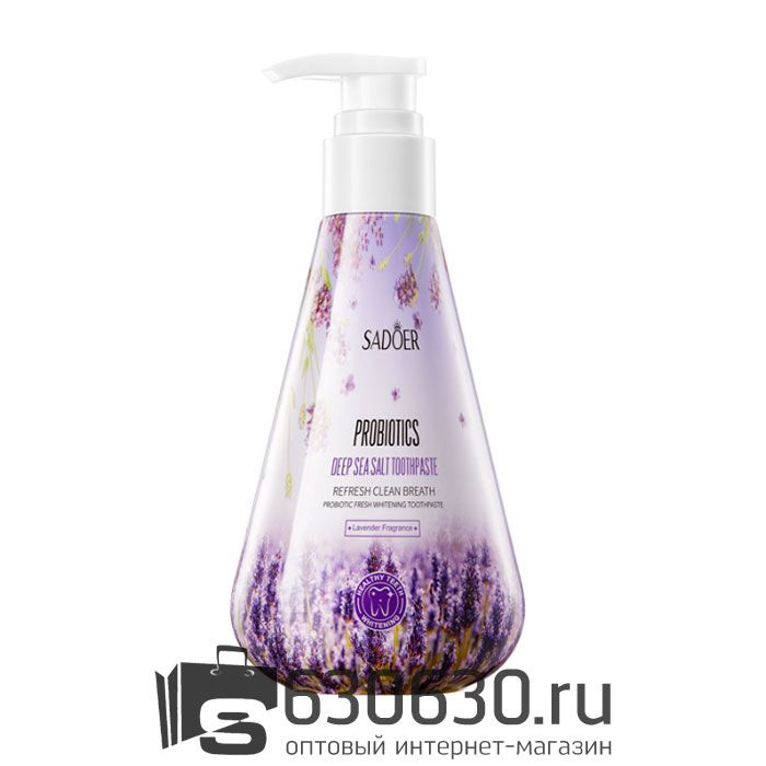 Отбеливающая гелевая зубная паста с пробиотиком и ароматом лаванды SADOER "Probiotics" 220 ml