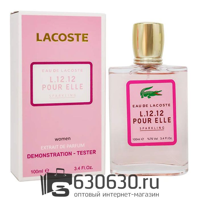 Tester Color Box Lacoste "Eau De L.12.12 Pour Elle Sparkling" 100 ml