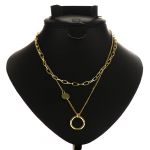Двойная цепочка с подвеской (золото)
