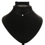 Колье-невидимка на леске с серьгами набор "Многогранник" (серебро)