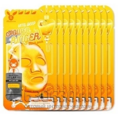 Набор витаминных тканевых масок для лица Elizavecca Deep Power Ringer Mask Pack, 10 шт. по 23 мл. (о