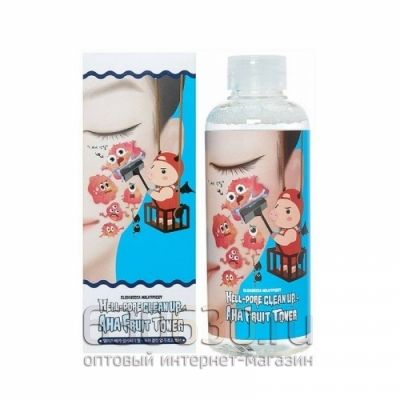Тонер-пилинг с фруктовыми кислотами Elizavecca Hell Pore Clean Up AHA Fruit Toner 200 ml