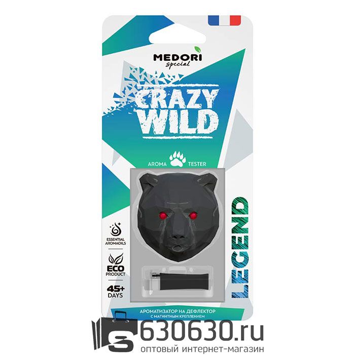 Меловой автопарфюм на дефлектор Medori "Crazy Wild Legend" 3D