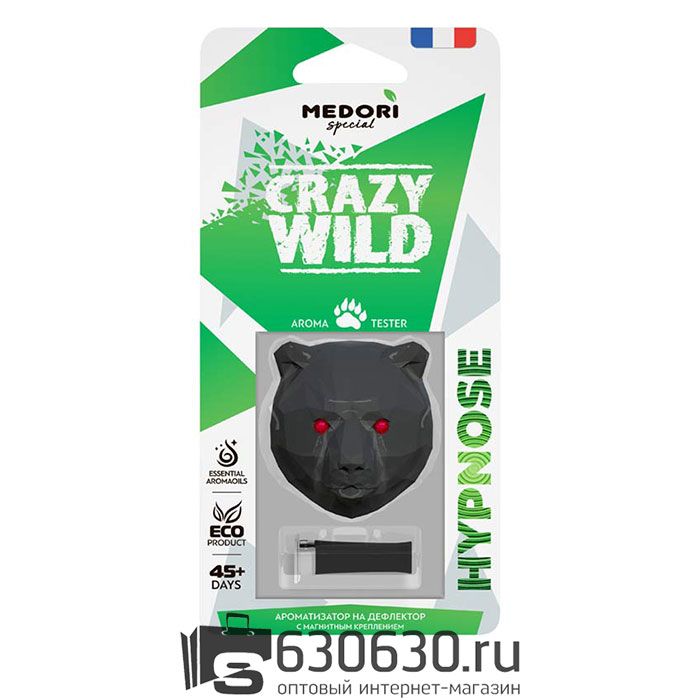 Меловой автопарфюм на дефлектор Medori "Crazy Wild Hypnose" 3D