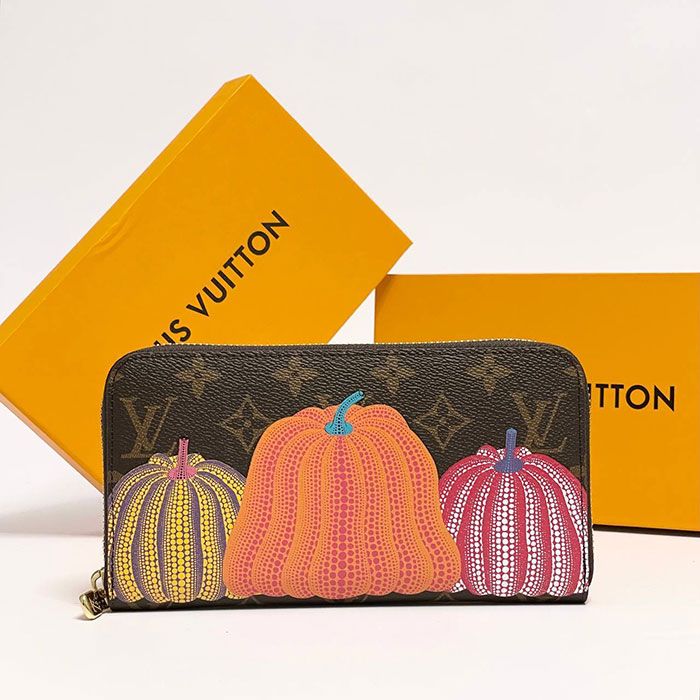 Кошелёк "L*uis V*itton" Натуральная кожа+ Канва ЛЮКС (20/10 см)