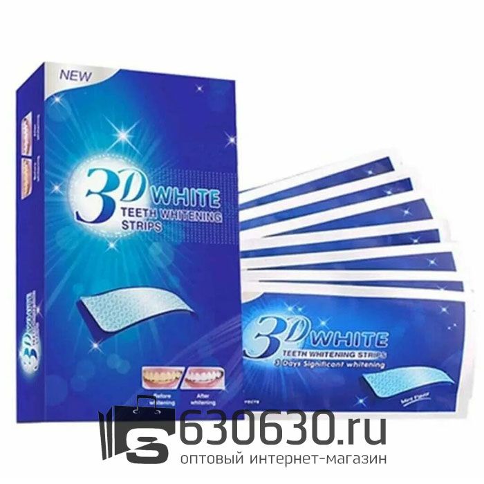 Отбеливающие Полоски Для Зубов 3D White Teeth Whitening Strips 1уп.*7шт.