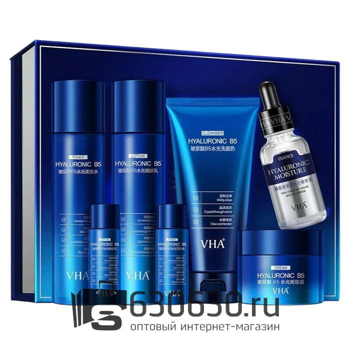 Косметический набор для ухода за лицом с гиалоурановой кислотой и витамином B5 VHA "Hyaluronic B5" 7 в 1