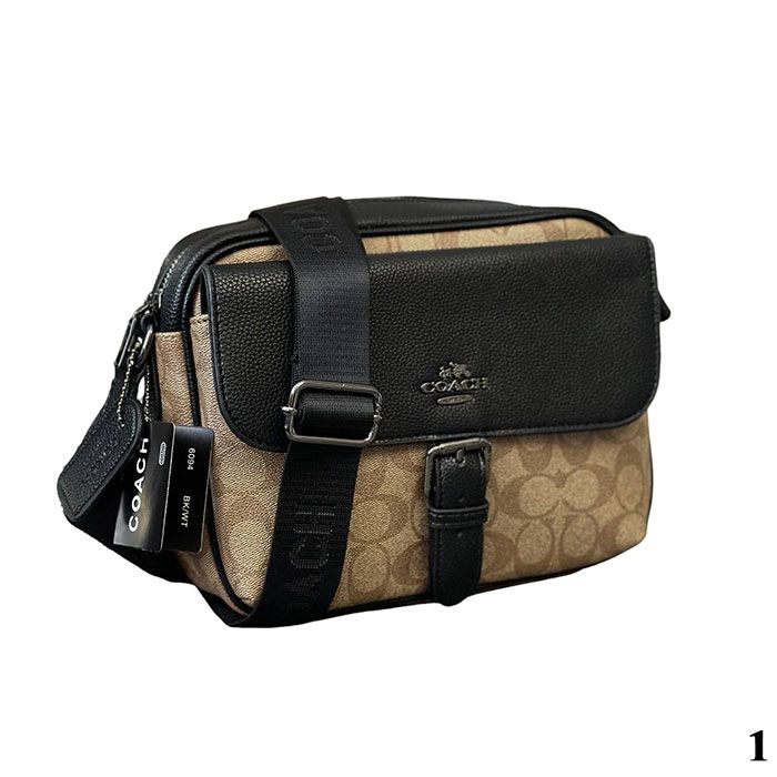 Сумка мужская "Coa*h" Эко кожа ЛЮКС (25/18см)