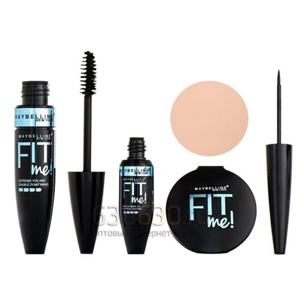 Набор для макияжа Maybelline "Fit Me Lashblast 24 HR 3 in 1" 9.5 g x 6 g x 3.5 g