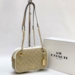 Сумка "Co*ch" Натуральная кожа ЛЮКС (24/15 см)