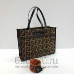 Сумка "Fe*di" тканевая  + эко кожа