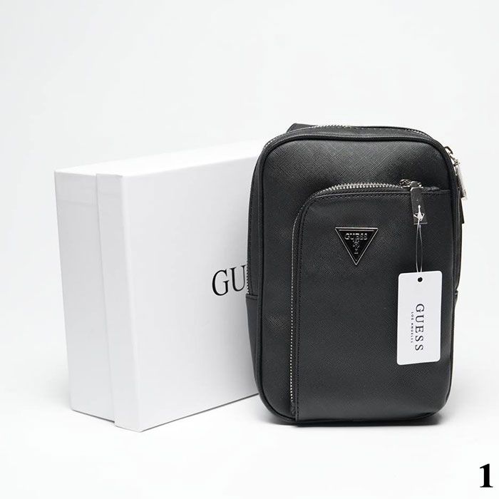 Сумка мужская "Gue*s" Эко кожа ЛЮКС (24/17см)