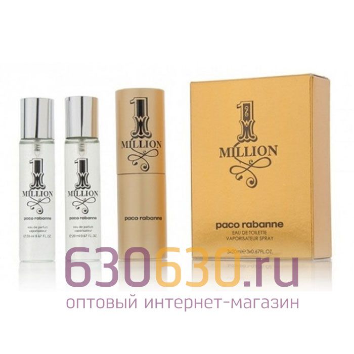 Paco Rabanne "1 Million" 3 х 20 ml