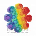 Pop it Игрушка-антистресс, радужная (цветок)