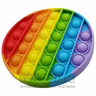 Pop it Игрушка-антистресс, радужная (круг)