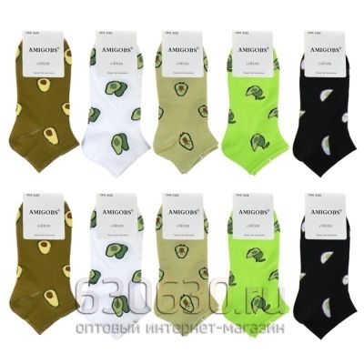 "Amigobs" Укороченные носки с принтом 10 пар  (one size)