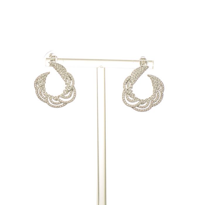 Серьги "Вечерние с камнями"