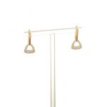 Серьги "Треугольные" с камнями 