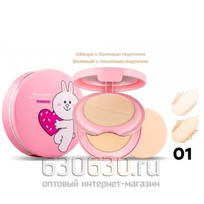 Пудра Million Pauline Powdery Cake + спонжик, 24гр тон 01