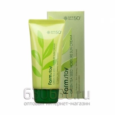 Защитный увлажняющий крем с семенами зеленого чая FarmStay Green Tea Seed Moisture Sun Cream