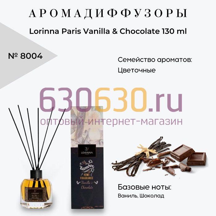 Аромадиффузор  Lorinna "Paris Vanilla & Chocolate" 130 ml